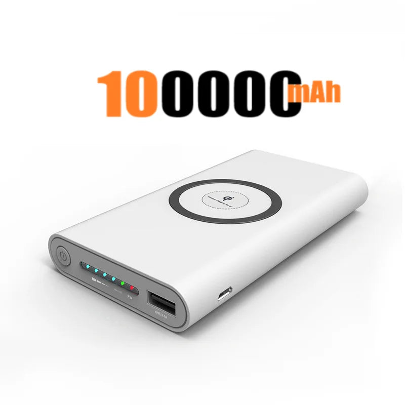 200000Mah Power Bank Two-Way Wireless Fast Charging Power Bank Portable Charger Type-C External Battery for Iphone