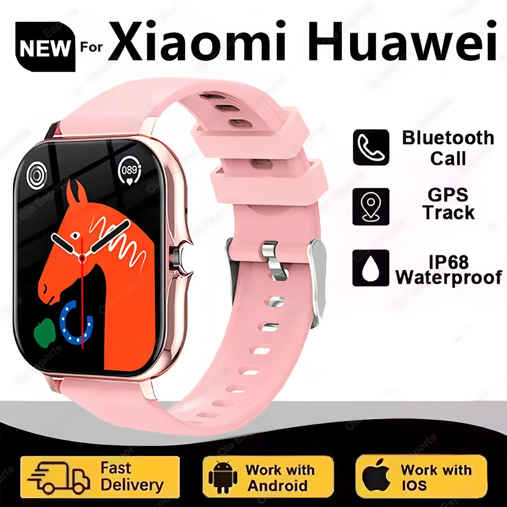 New Smartwatch Men Women 2.02 Amoled BT Call GPS Tracker NFC Sport Waterproof Heart Rate Smart Watch Fitness Tracker Ht30
