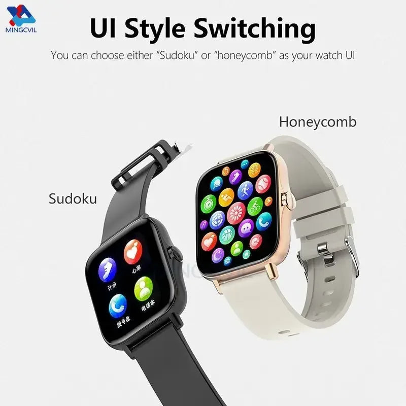 Sports Smart Watch Fitness Clock Health Monitor Waterproof Smartwatch Wireless Call Watches for Xiaomi IOS Men Women