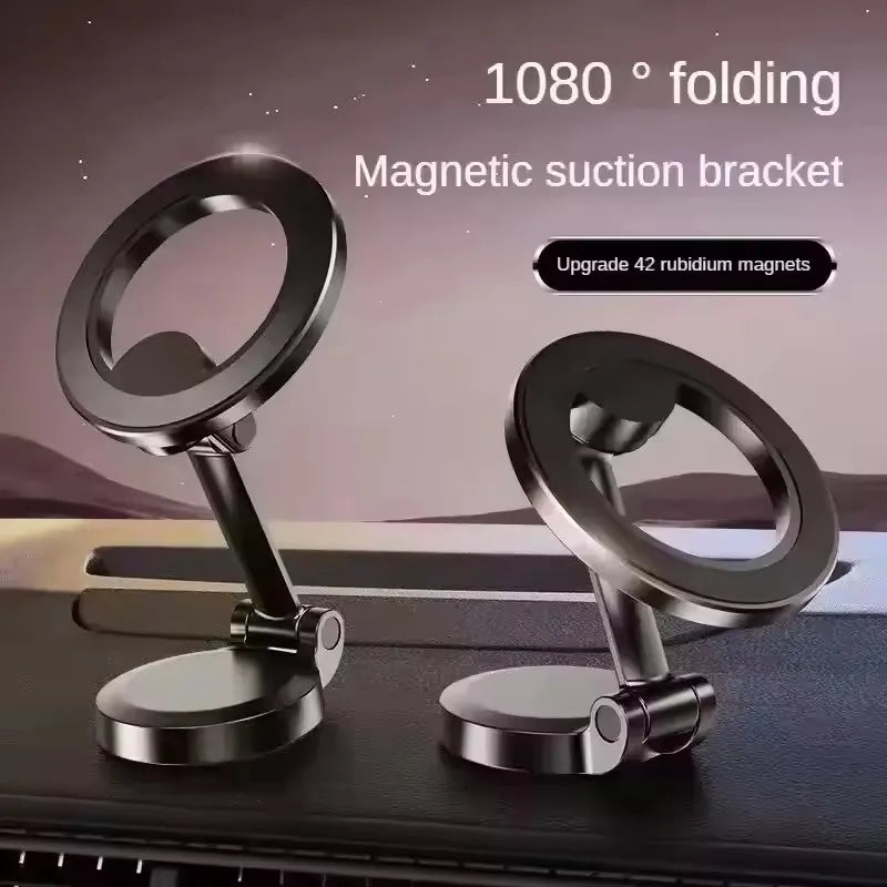 Strong Magnetic Cell Phone Holder Car 360° Swivel Adjustable Back Sticker Holder Magsafe for Iphone 15 Samsung Xiaomi Universal