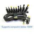 100W Type-C DC Power Adapter, USB-C Fast Charging Cable for Lenovo Asus HP Acer Laptop