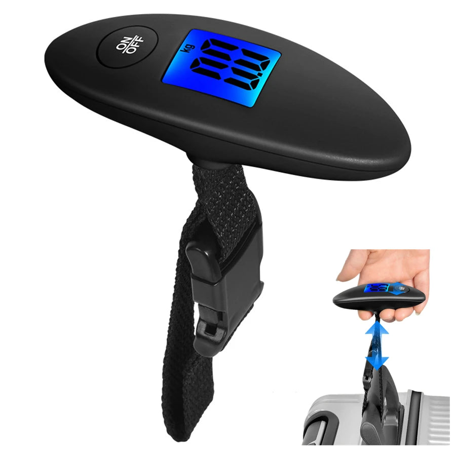 40kg/100g Portable Luggage Scale High Precision Travel Digital Hanging Scales With Webbing Belt LCD Digital Electronic Luggage