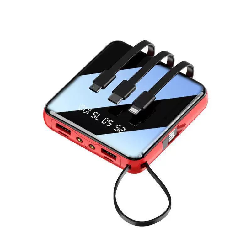 Mini 500000mAh 20000mAh Power Bank Portable Charger Mirror Screen LED Digital Powerbank External Battery for iPhone Huawei