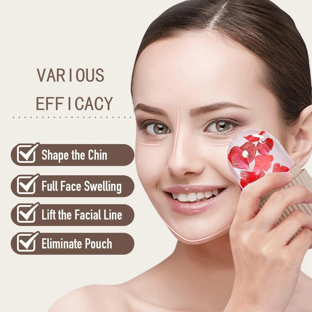 Facial Beauty Ice Roller And Gua Sha Set Eye And Face Massager Skin Care Tool Cold Therapy Facial Cube for Skin Care SPA