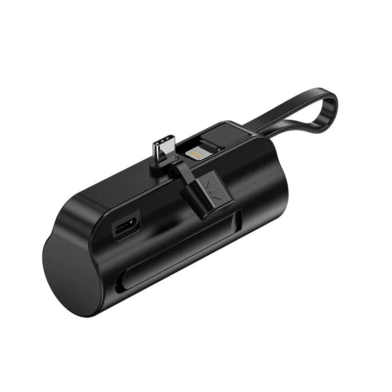 MINI Power Bank 5000mAh Type-C Port with USB Cable and Android Charging Port - Portable Power Bank for iPhone and Android