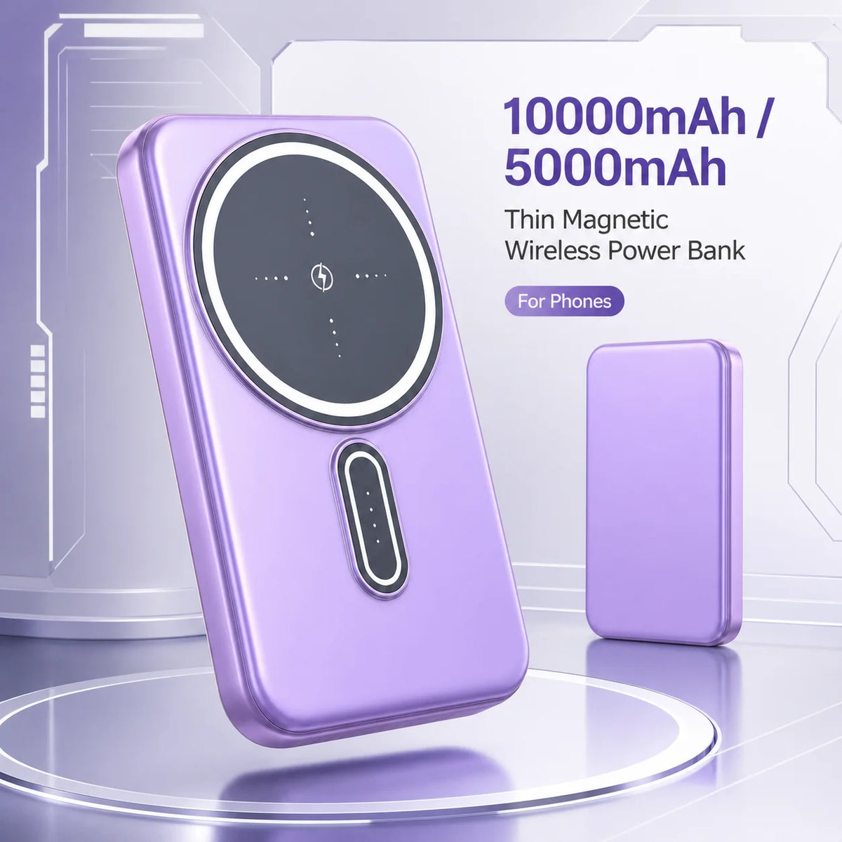 Mini Magnetic Wireless Power Bank 5000mAh 10000mAh Portable Charger External Battery for iPhone 15 14 13 12 Series
