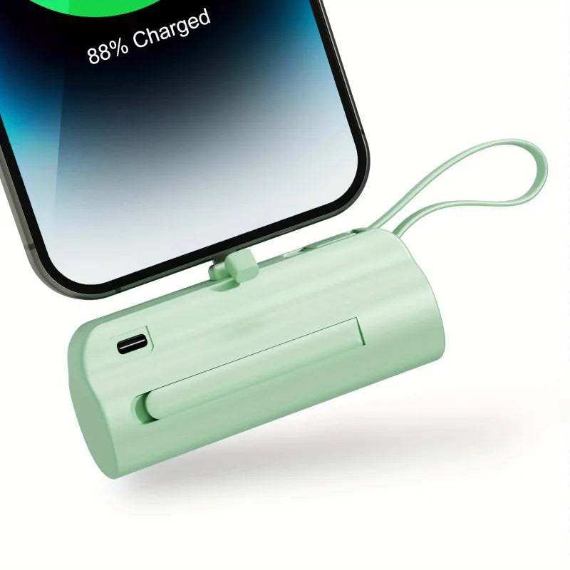 Mini Power Bank Portable 20000mAh Power Phone Charger Capsule Dual USB-C Ports For iPhone11 12 13/13pro 14 15 and Xiaom Huawei