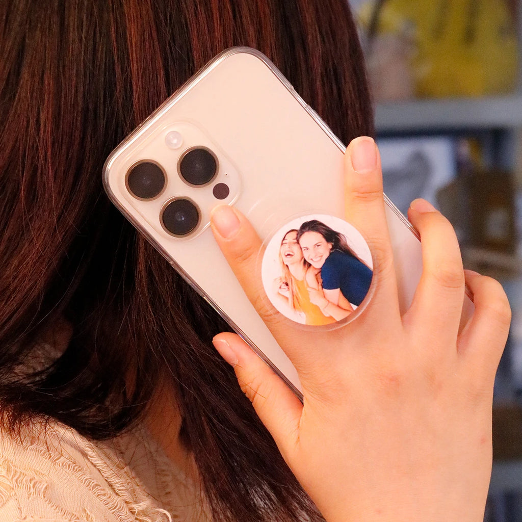 Custom Photo Phone Grip,Personalized Couple Photos Phone Stand,Customized Acrylic Phone Accessories,Customizable Picture