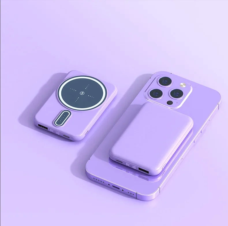 Mini Magnetic Wireless Power Bank 5000mAh 10000mAh Portable Charger External Battery for iPhone 15 14 13 12 Series