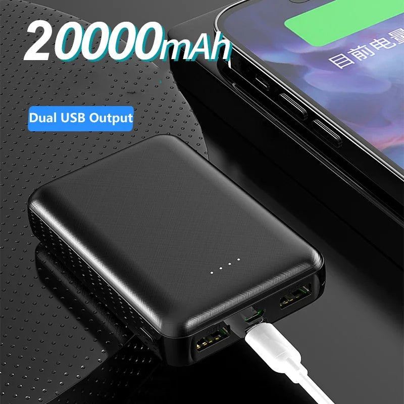 Mini Power Bank 20000mAh 5V 2A Portable Charger for Heated Vest Jacket Power Bank for Xiaomi Mi iPhone Air Conditioning Clothing