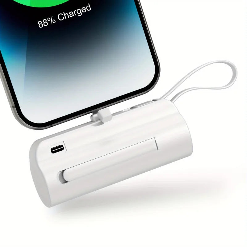 Mini Power Bank Portable 20000mAh Power Phone Charger Capsule Dual USB-C Ports For iPhone11 12 13/13pro 14 15 and Xiaom Huawei