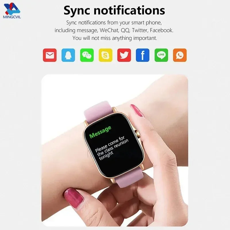 Sports Smart Watch Fitness Clock Health Monitor Waterproof Smartwatch Wireless Call Watches for Xiaomi IOS Men Women