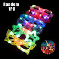 LED Party Glasses 6 Multicolor Lights Rave Gear for Clubs Music Festivals Flashing Eyewear Viral Tiktok Bar Accessory