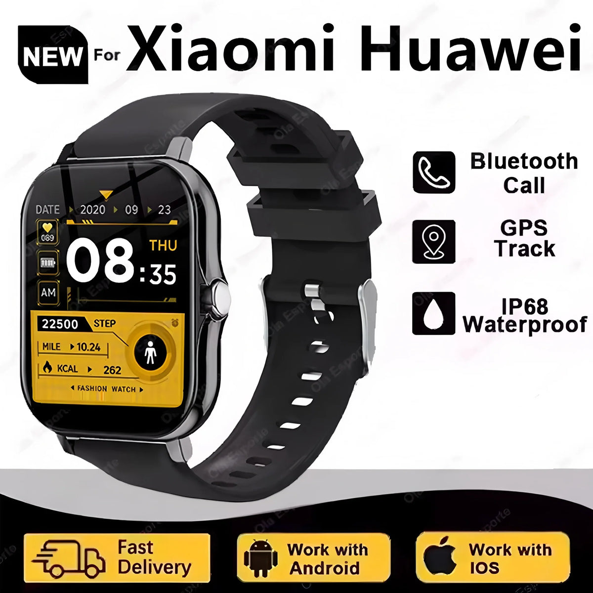 New Smartwatch Men Women 2.02 Amoled BT Call GPS Tracker NFC Sport Waterproof Heart Rate Smart Watch Fitness Tracker Ht30