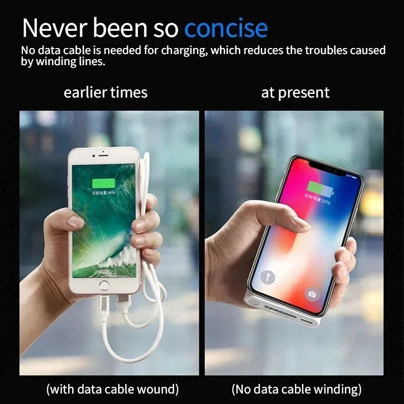 200000Mah Power Bank Two-Way Wireless Fast Charging Power Bank Portable Charger Type-C External Battery for Iphone